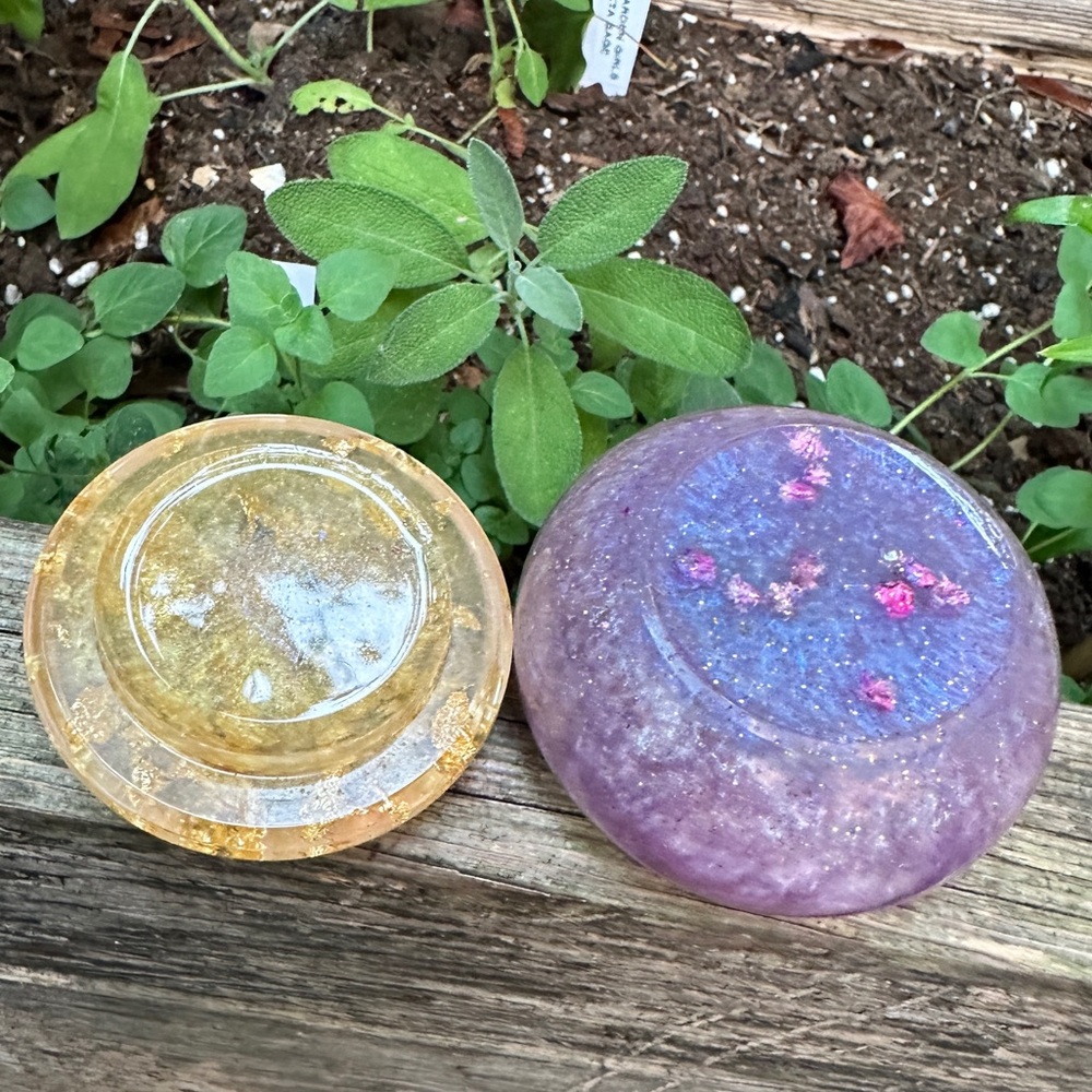 Handcrafted Purple & 24k Gold Dragon Shimmer Glitter Decorative Trinket Jar - Picture 12 of 12